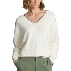 NWT RLS Ralph Lauren Wool-Blended Cricket Cream Multi Women's Golf Sweater - MED